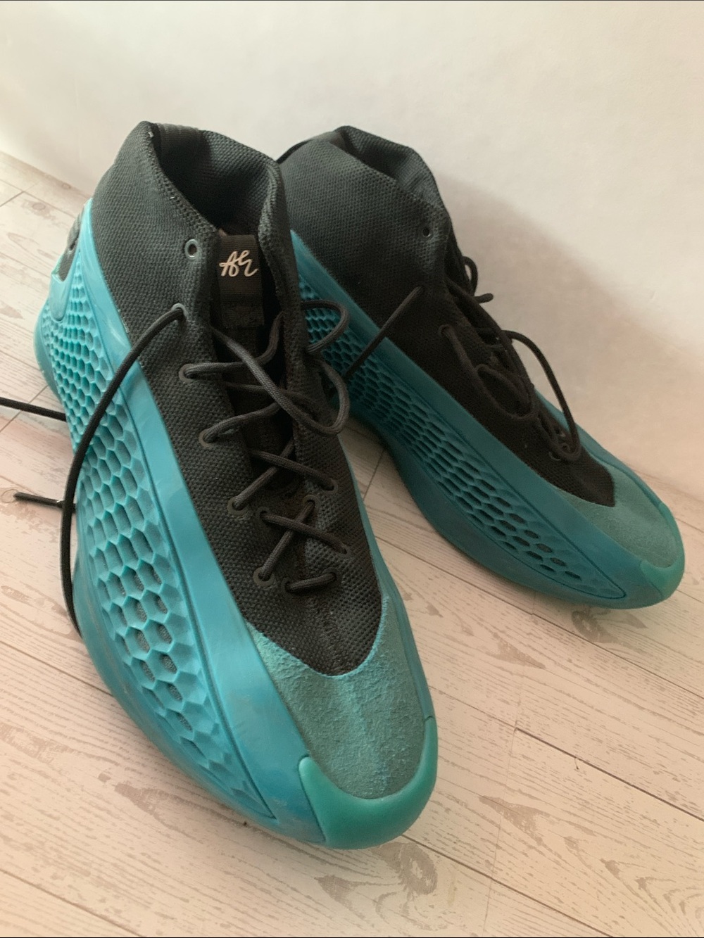 adidas AE1 Anthong Edward’s Men's Teal Athletic Basketball Shoes new wave Size14